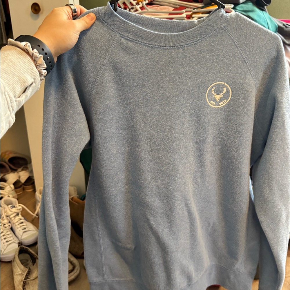 Blue Crew Neck Sweater